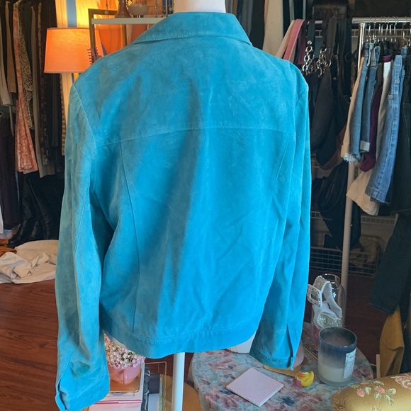 🤎Blue suede jacket - Picture 4 of 6